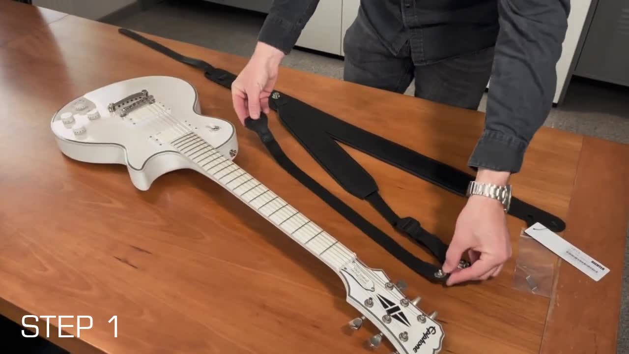 Removing the sling from the packaging.
