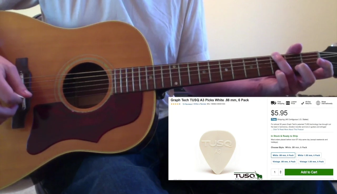 Close-up of the Collings D2H guitar.