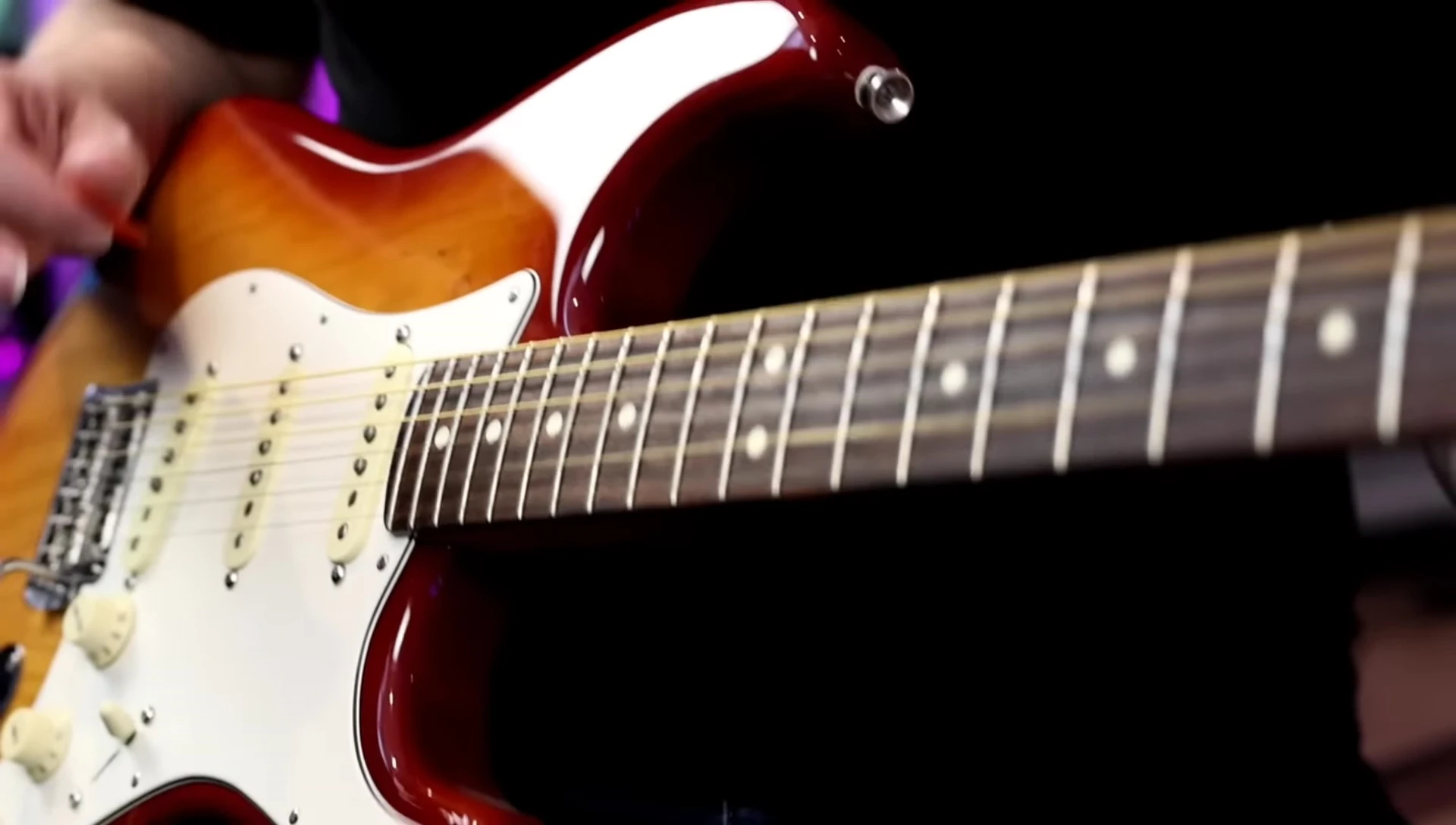 Close-up of a single-coil pickup
