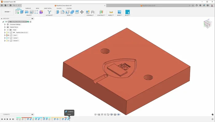 Add alignment pins to both mold halves for accurate alignment and easy separation.