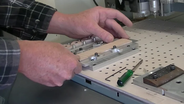 Drill alignment holes using the 3.175mm bit.