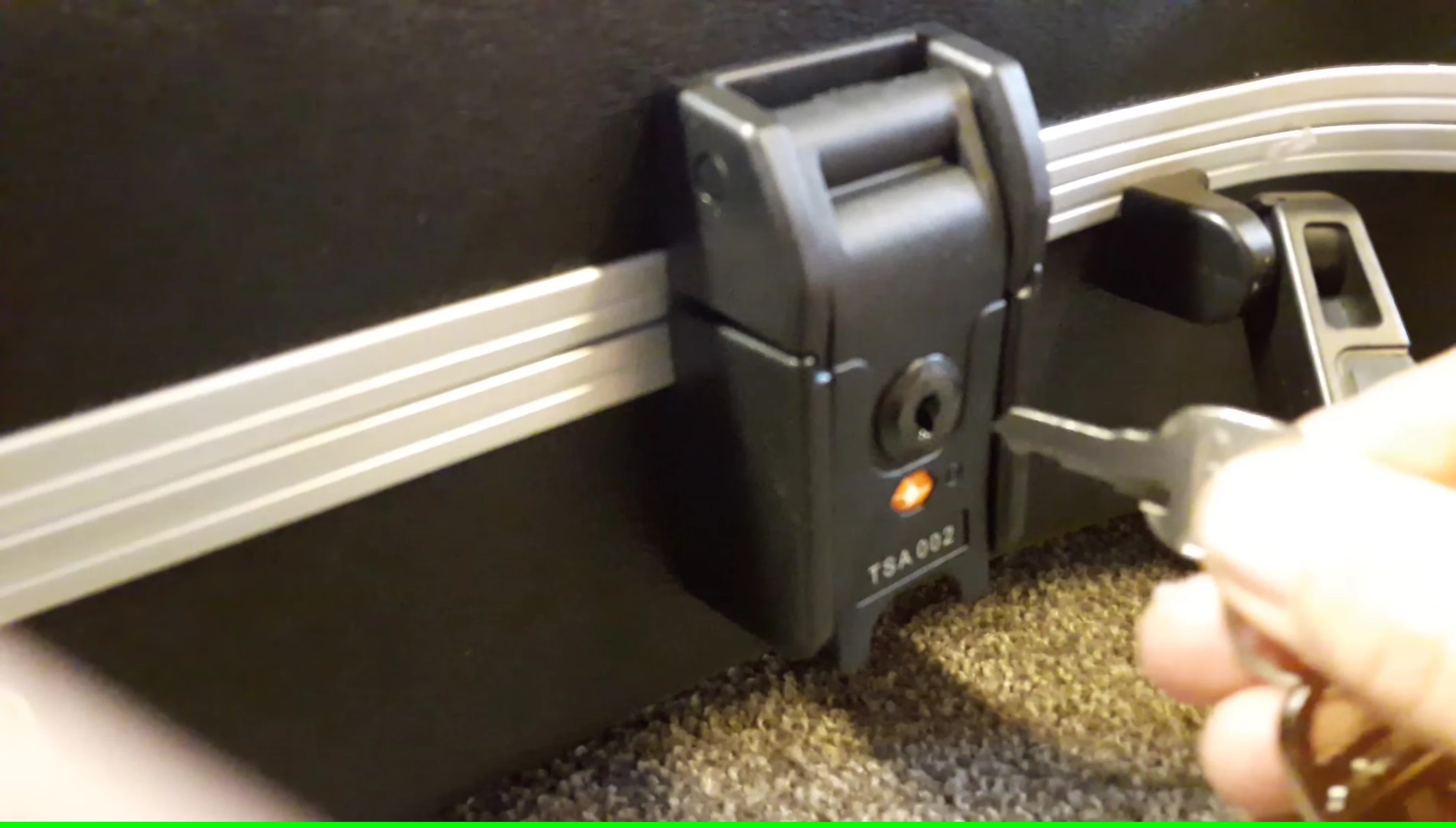 A shot of the case's latches, highlighting their smooth operation.