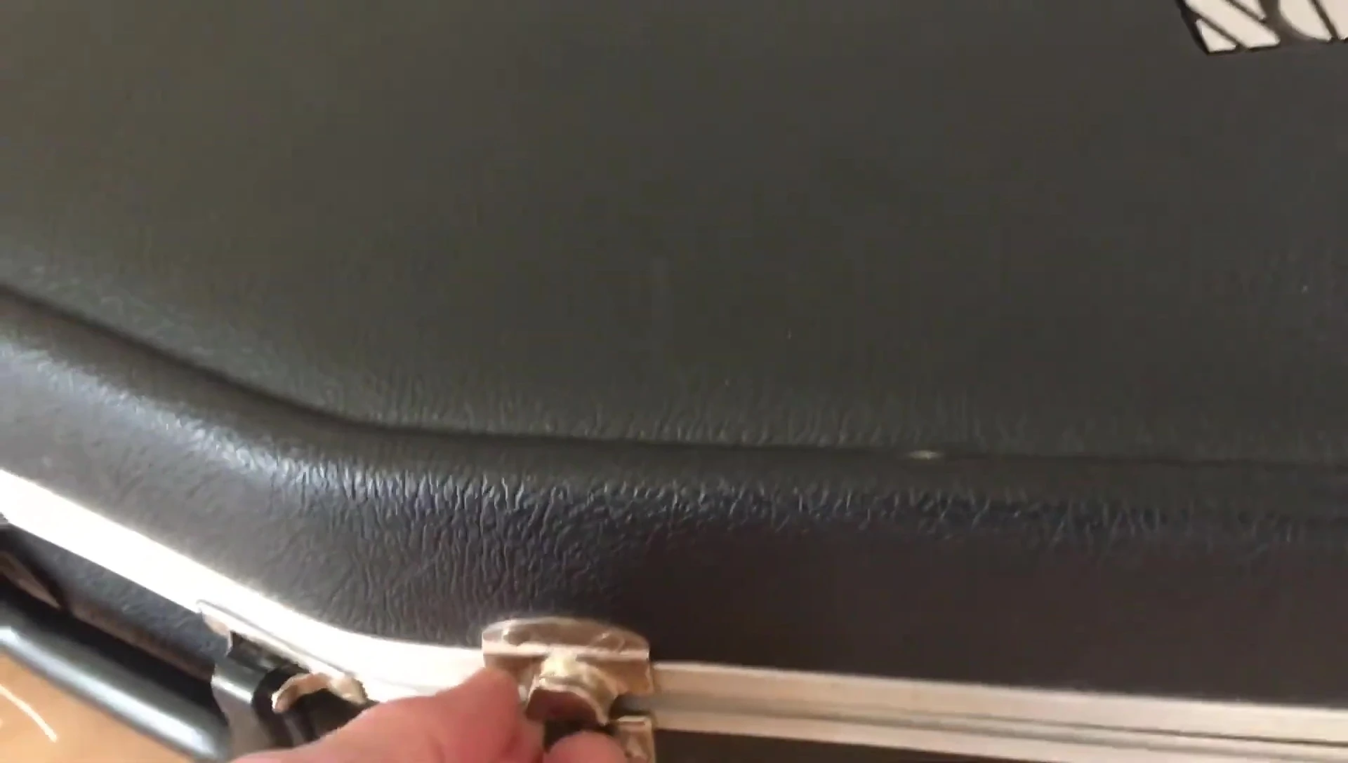 Interior of the case, showcasing its excellent condition.
