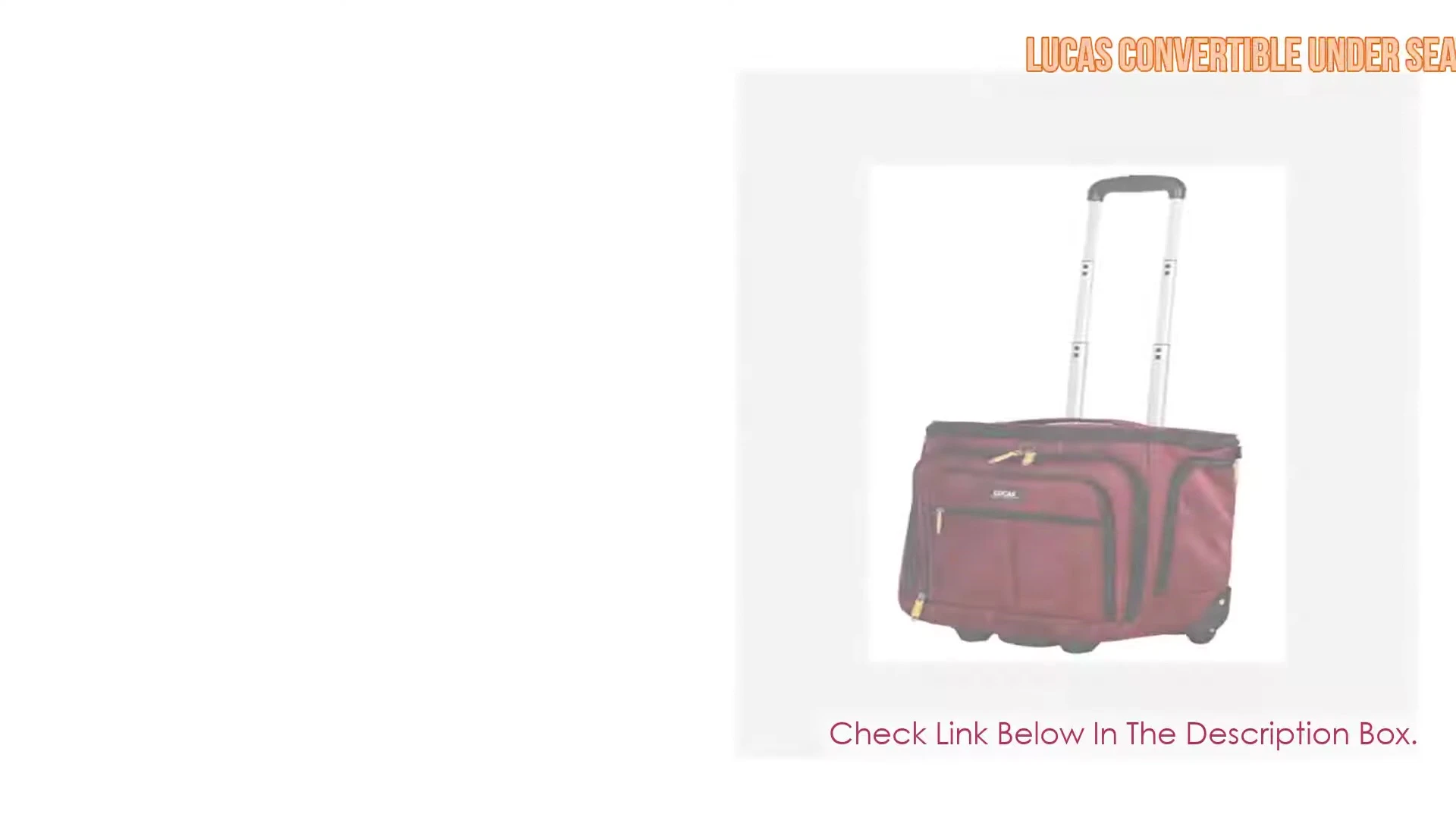 The Lucas Convertible case shown open, displaying its interior space.
