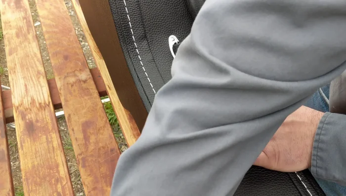 Use a sharpie to mark the location for the top screw on the bottom piece. Flipping the latch down helps align this hole.