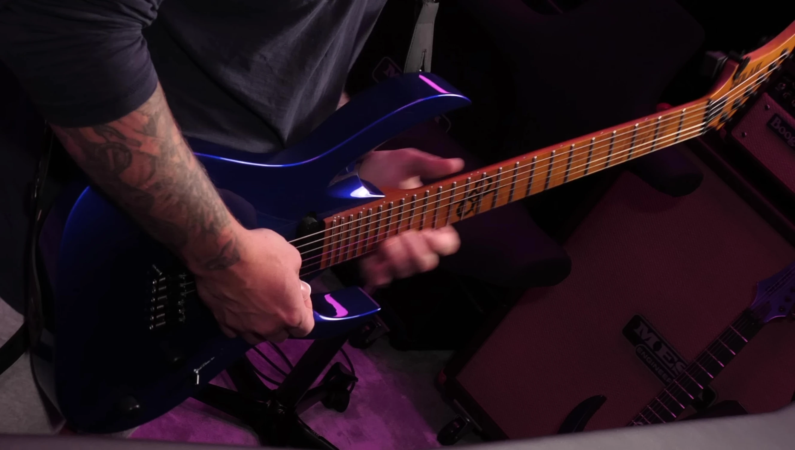 The guitarist reflecting on the playing experience.