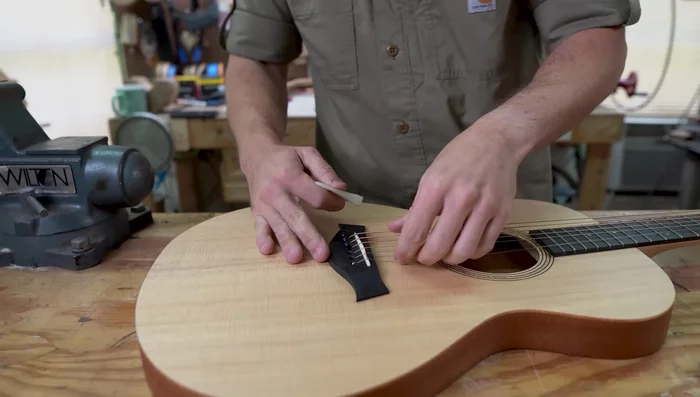 Remove the existing bridge pins from your guitar.