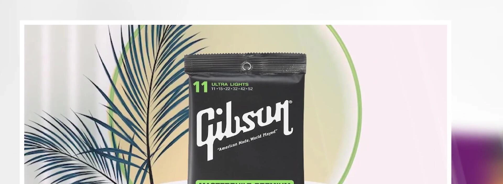Gibson Masterbuilt strings on a guitar