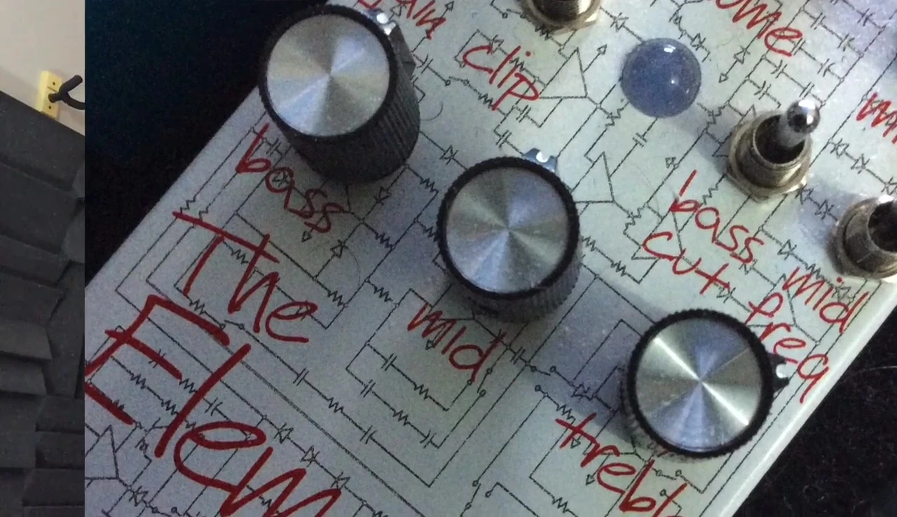Image of the Dr. Scientist Elements pedal being used.