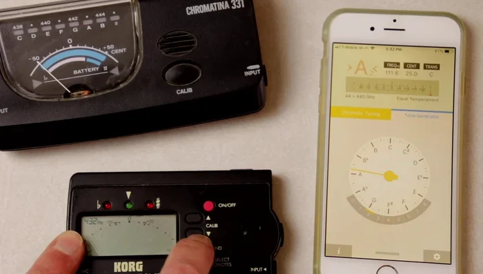 Use the up/down arrows to adjust the frequency to your desired setting (e.g., 432 Hz).