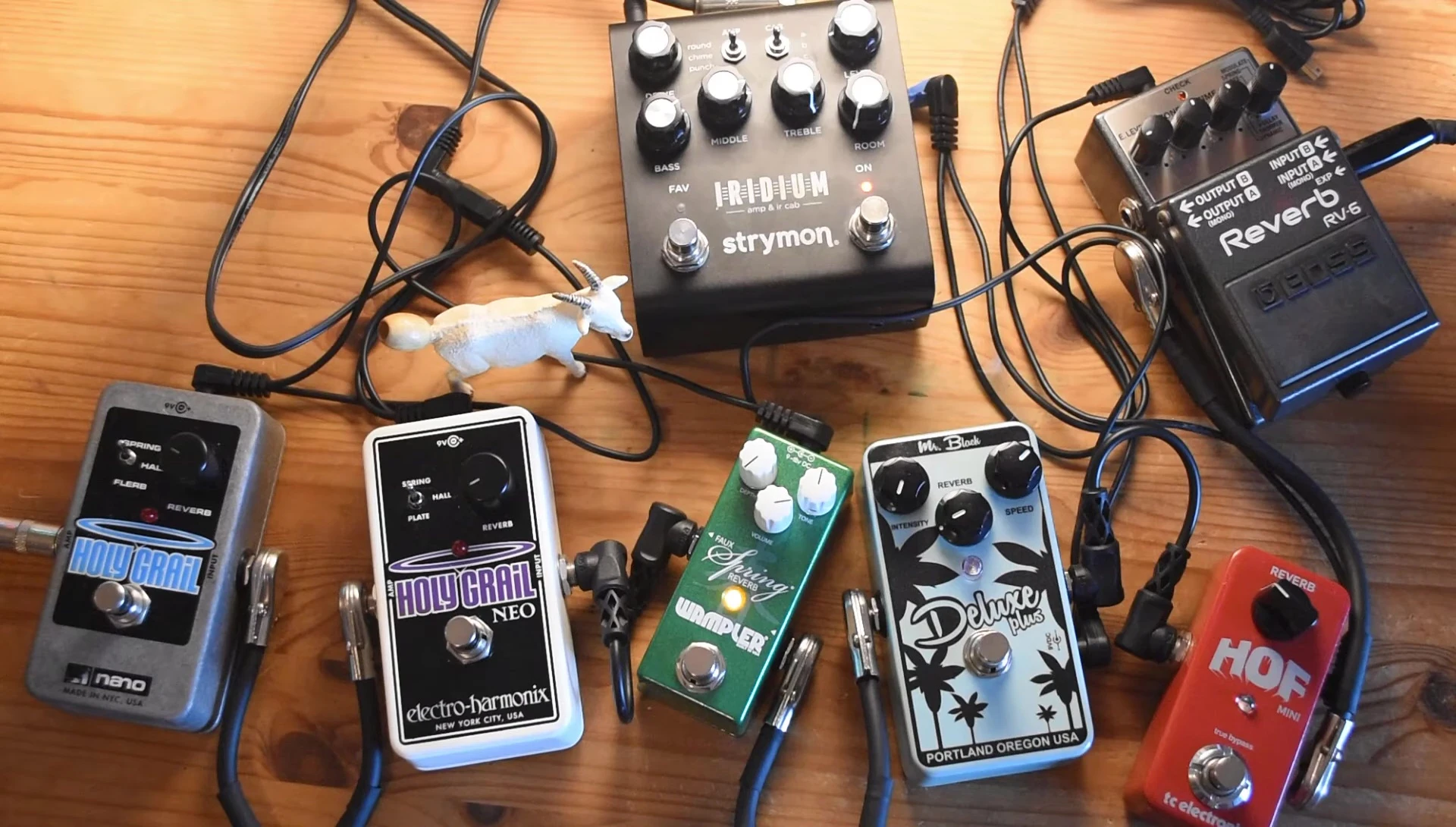 Wampler Faux Spring demonstrating short reverb time
