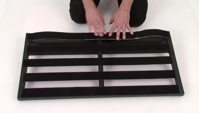 Attach Velcro to Pedalboard and Pedals