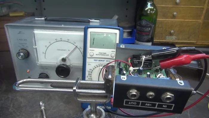 Inspect the switch inside the pedal. Verify that only one section of the DPDT switch (the one controlling the effect) is working. The section that controls the LED is faulty.