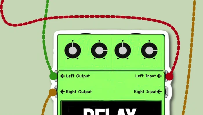 Connect the right output of the delay pedal to the return on your second amp (Rev).