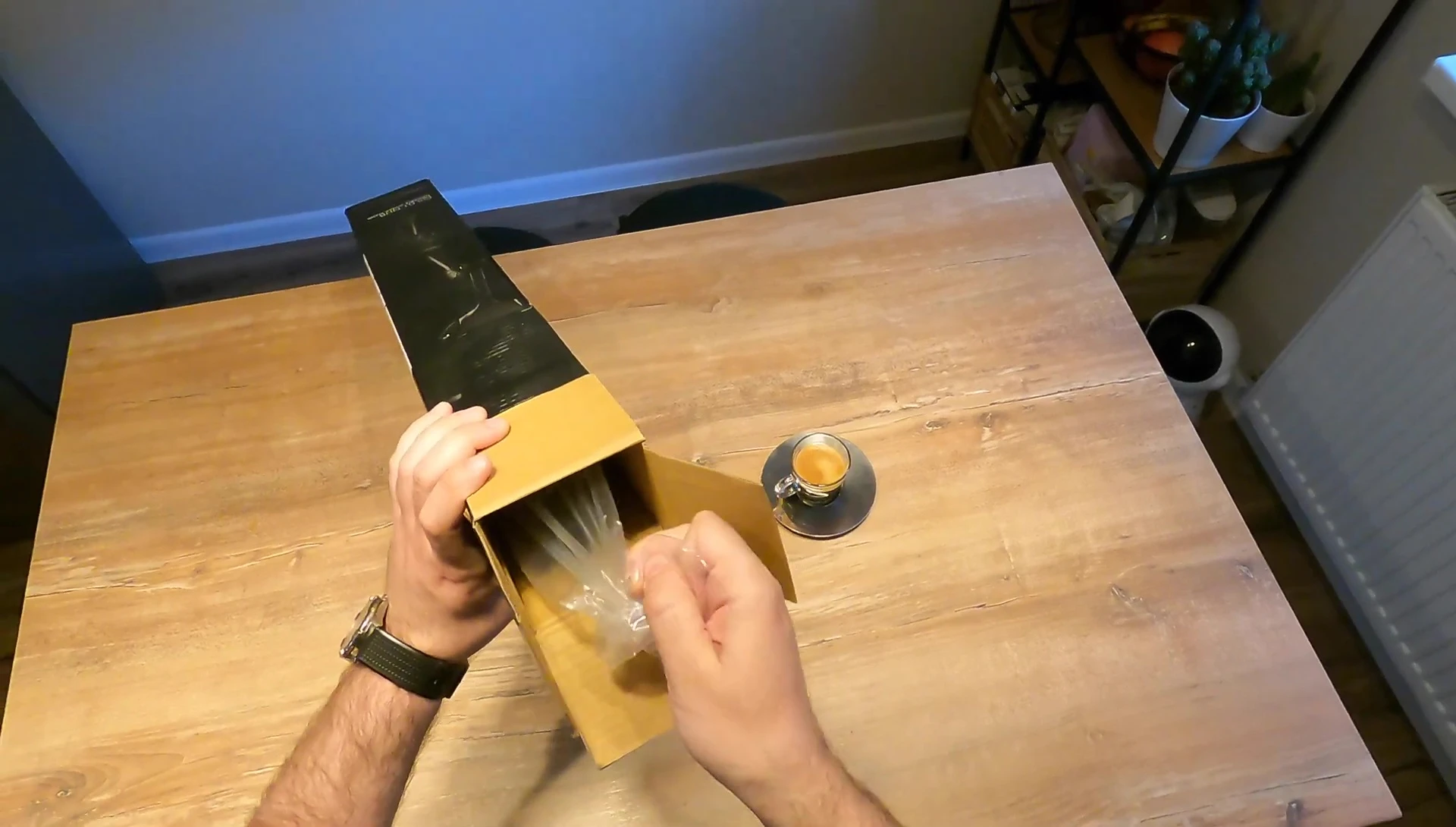 The stand comes in a simple plastic bag.