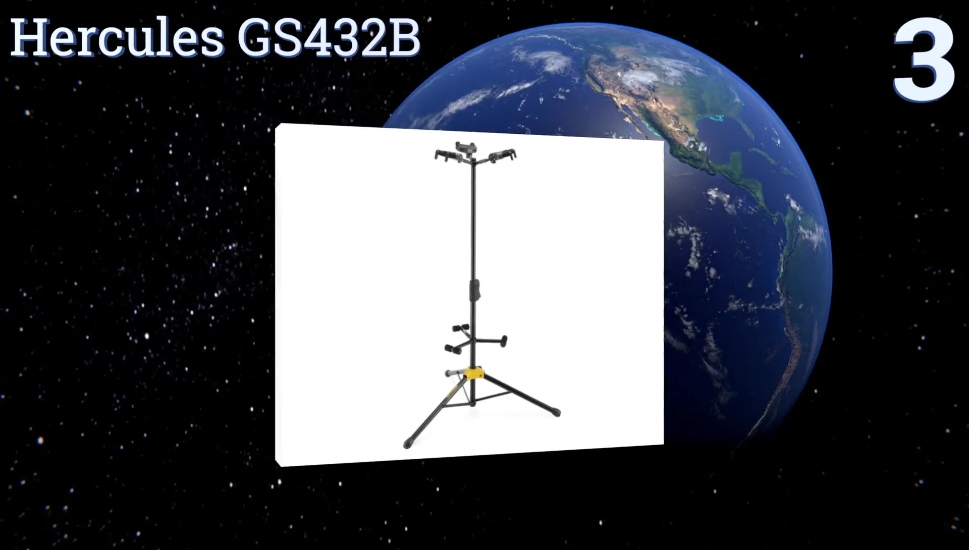 The Hercules GS400B guitar stand showcasing multiple guitars
