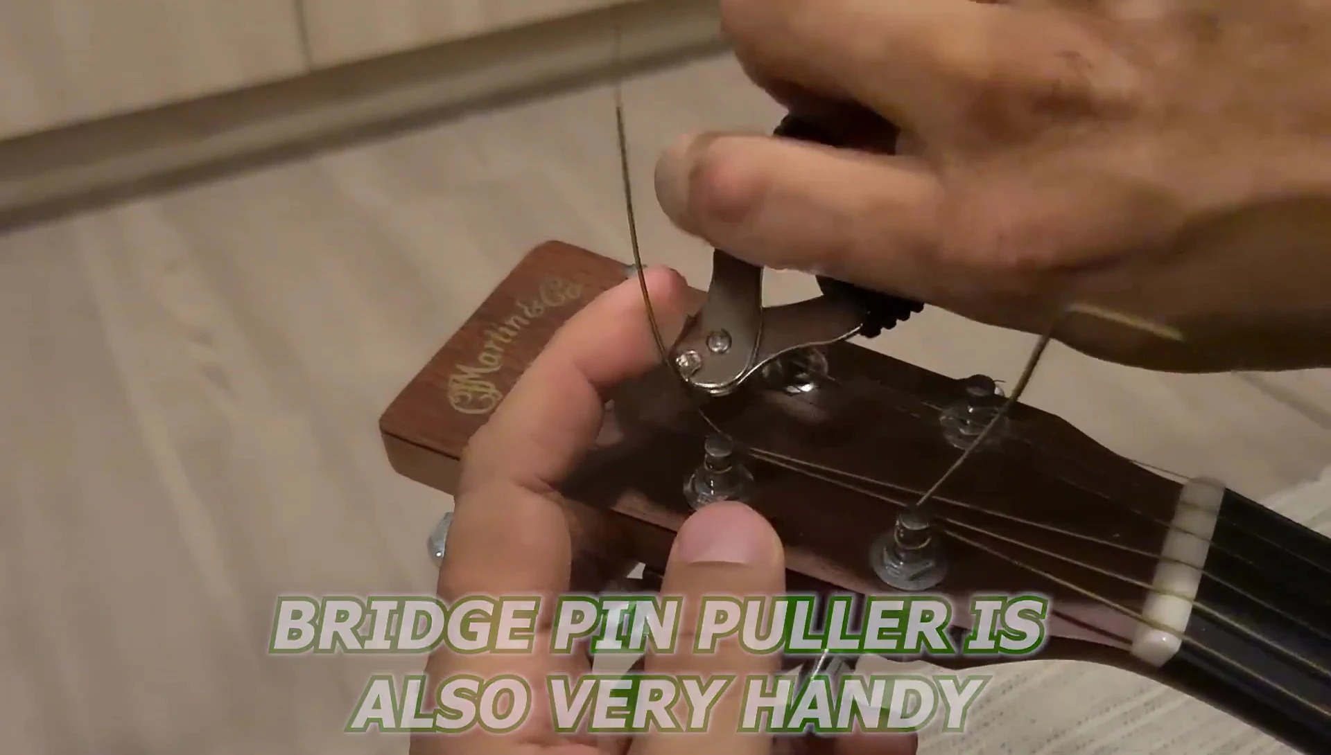 Using the bridge pin puller.