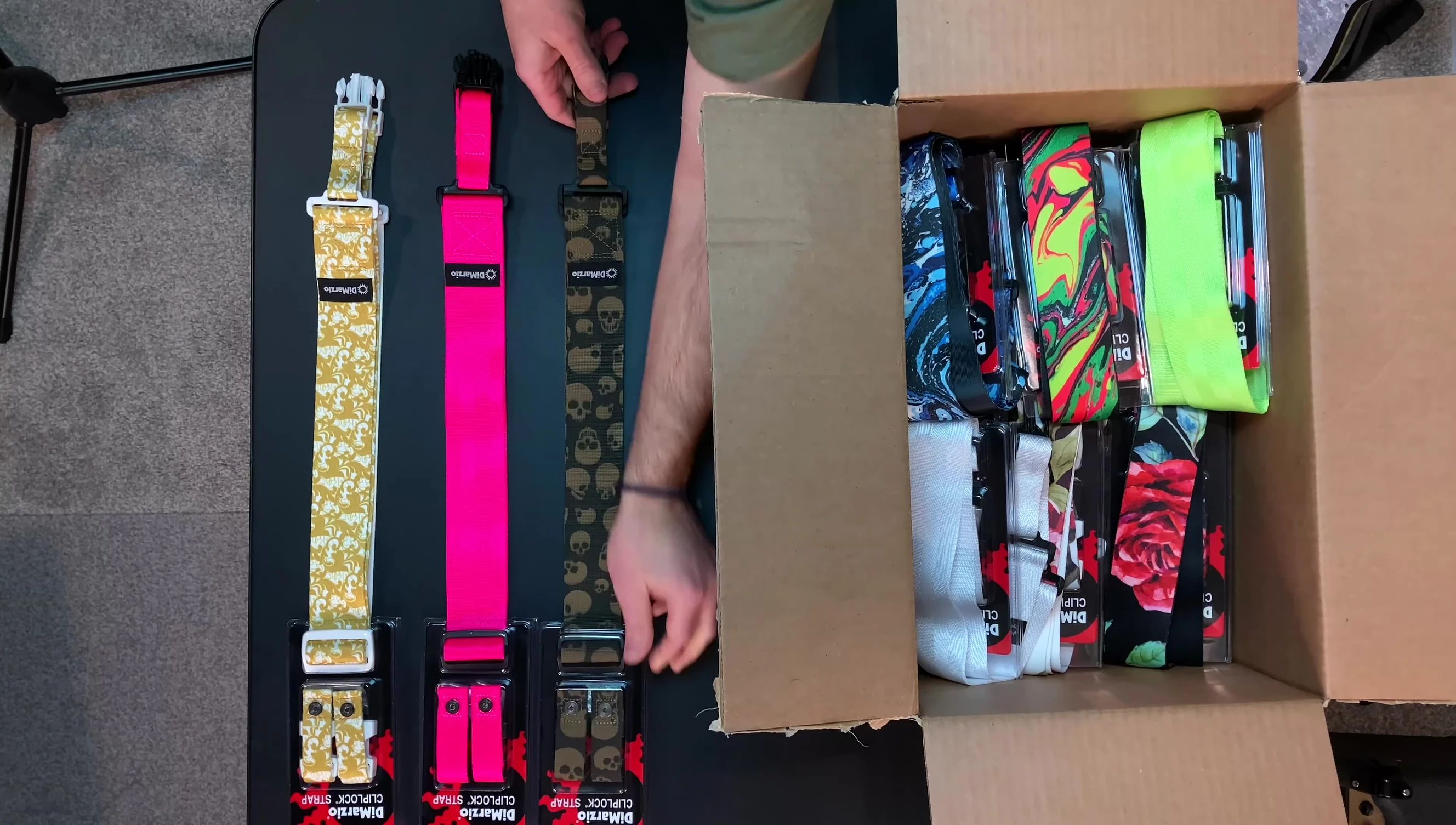 Skull-print camouflage guitar strap