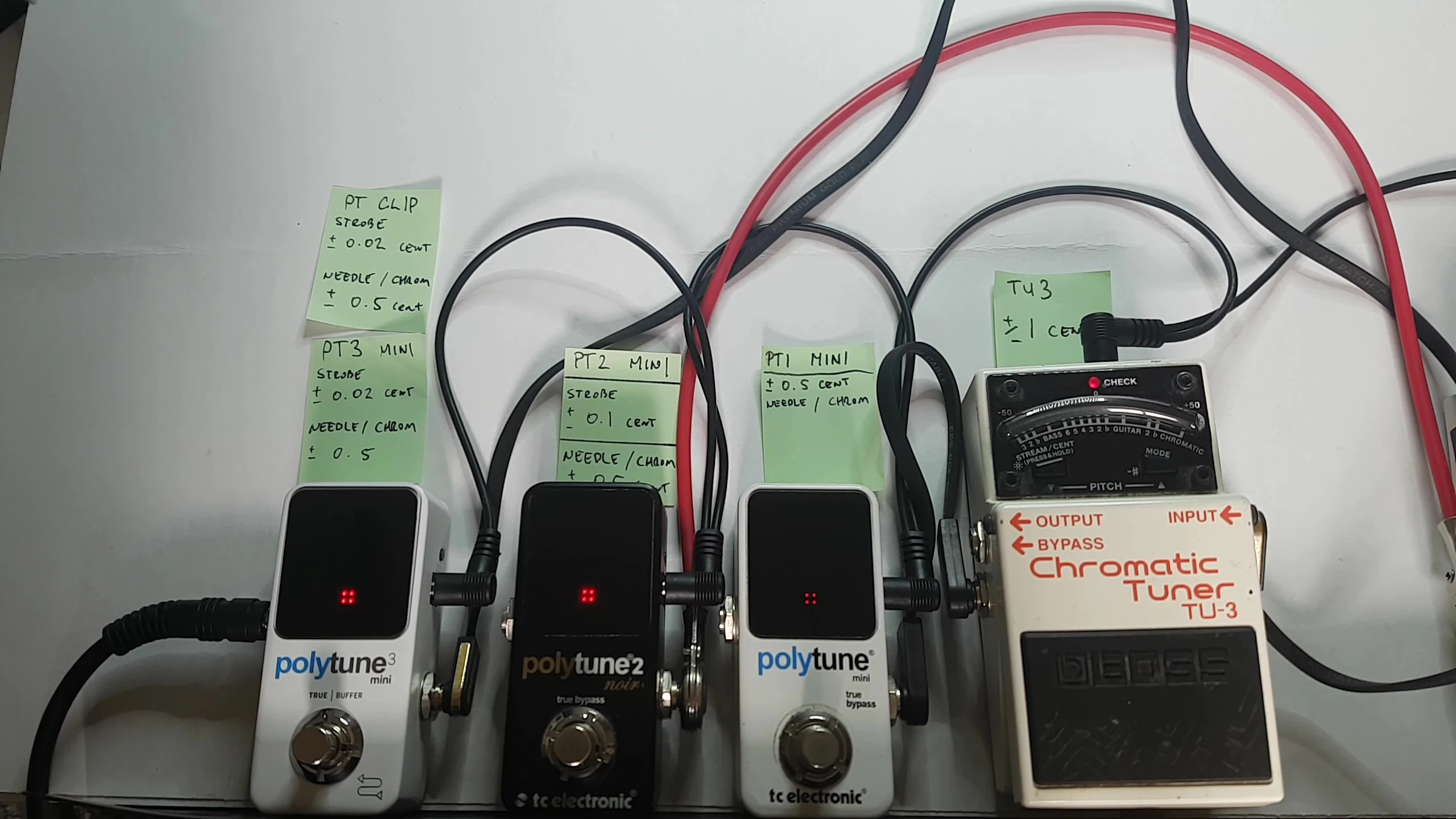 Tuners being switched to strobe mode