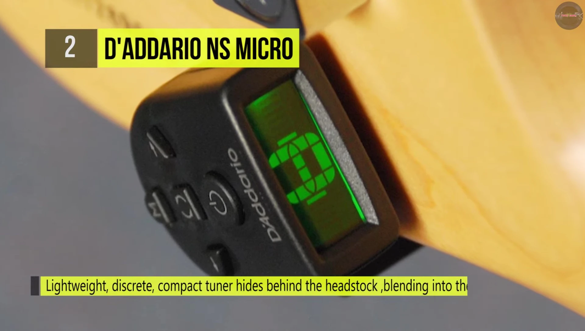 Close-up of the Dario NS Mini Tuner's display