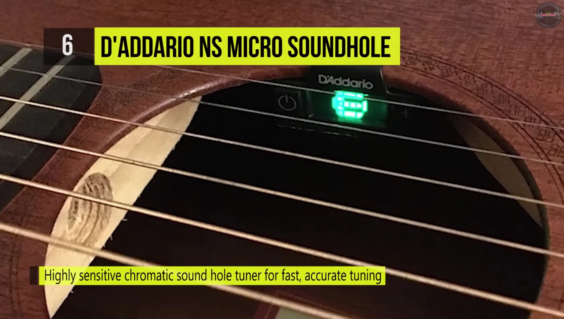 Close-up of the Dario NS Micro Sound Hole Tuner's display