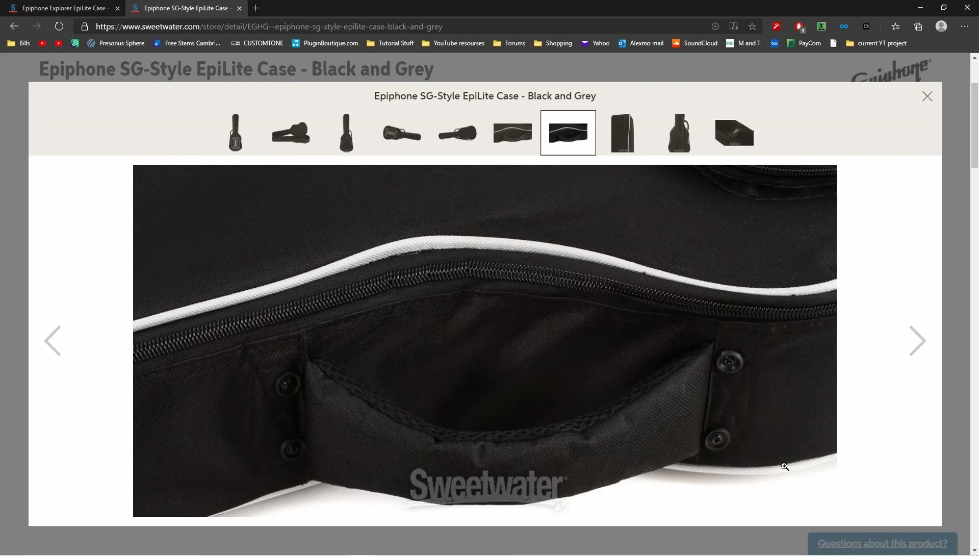The soft plush interior of the case