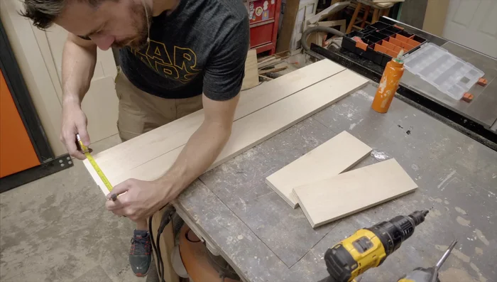 Cut the box in half using a table saw.