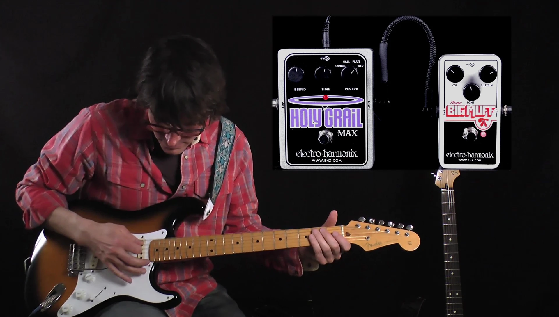 Reverse reverb with a Big Muff.