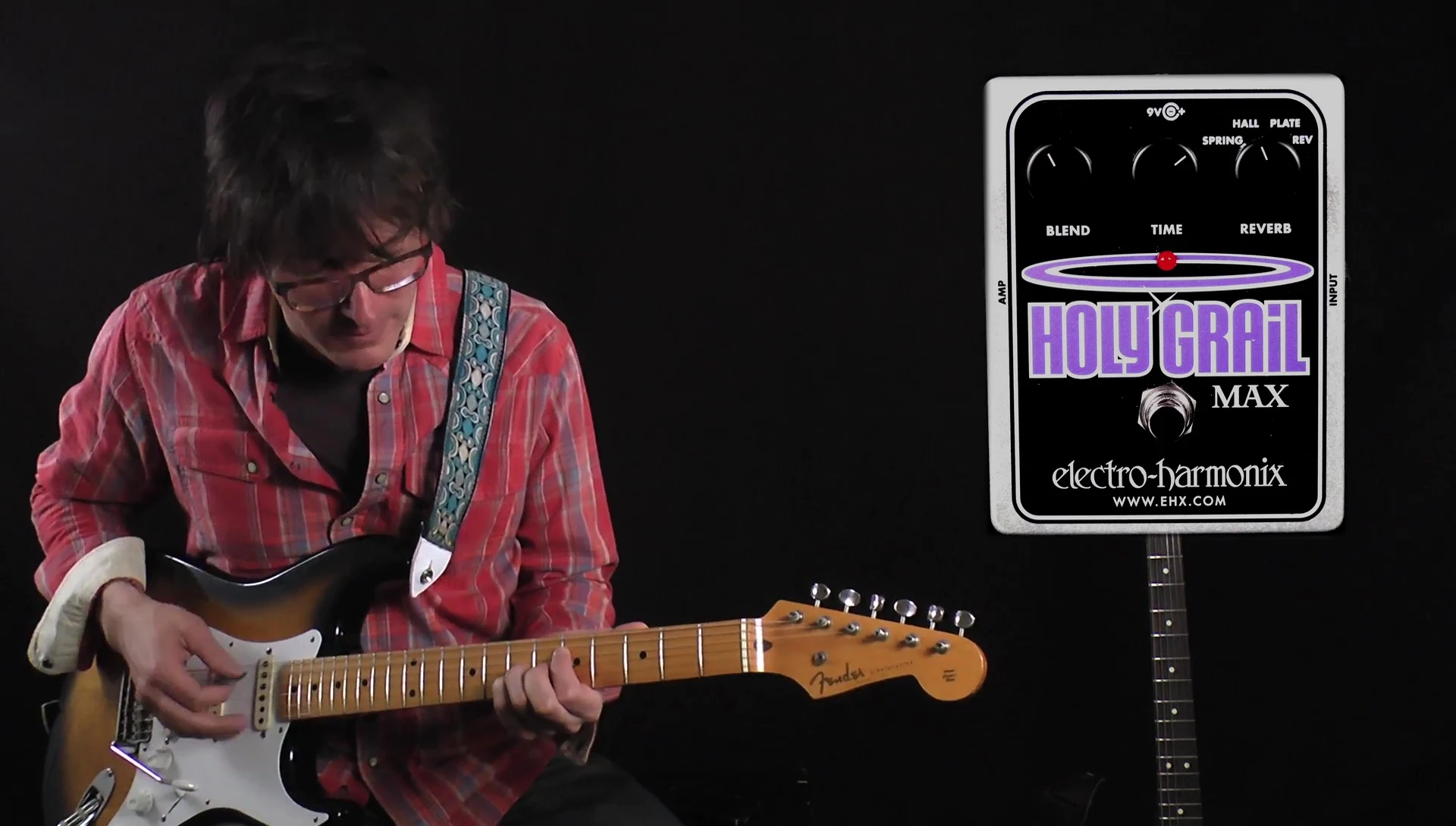 Audio visualization during the hall reverb demonstration.