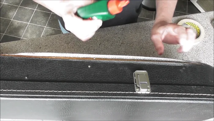 Once everything is set, apply more tape to hold things in place and allow for the glue to dry completely. 