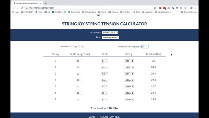 Set your desired tuning.