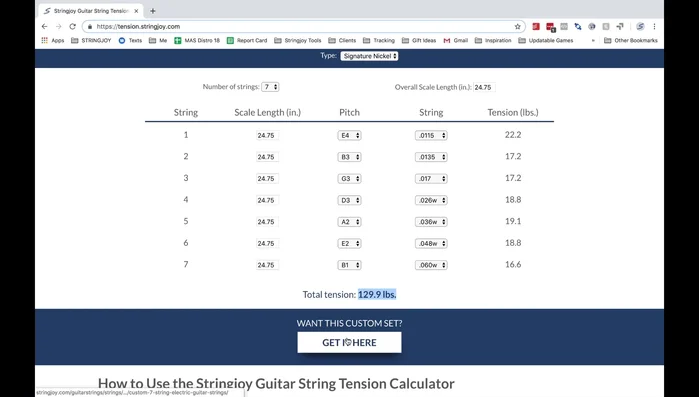 Adjust gauges to achieve a balanced tension across the set, accounting for the differences between wound and plain strings.