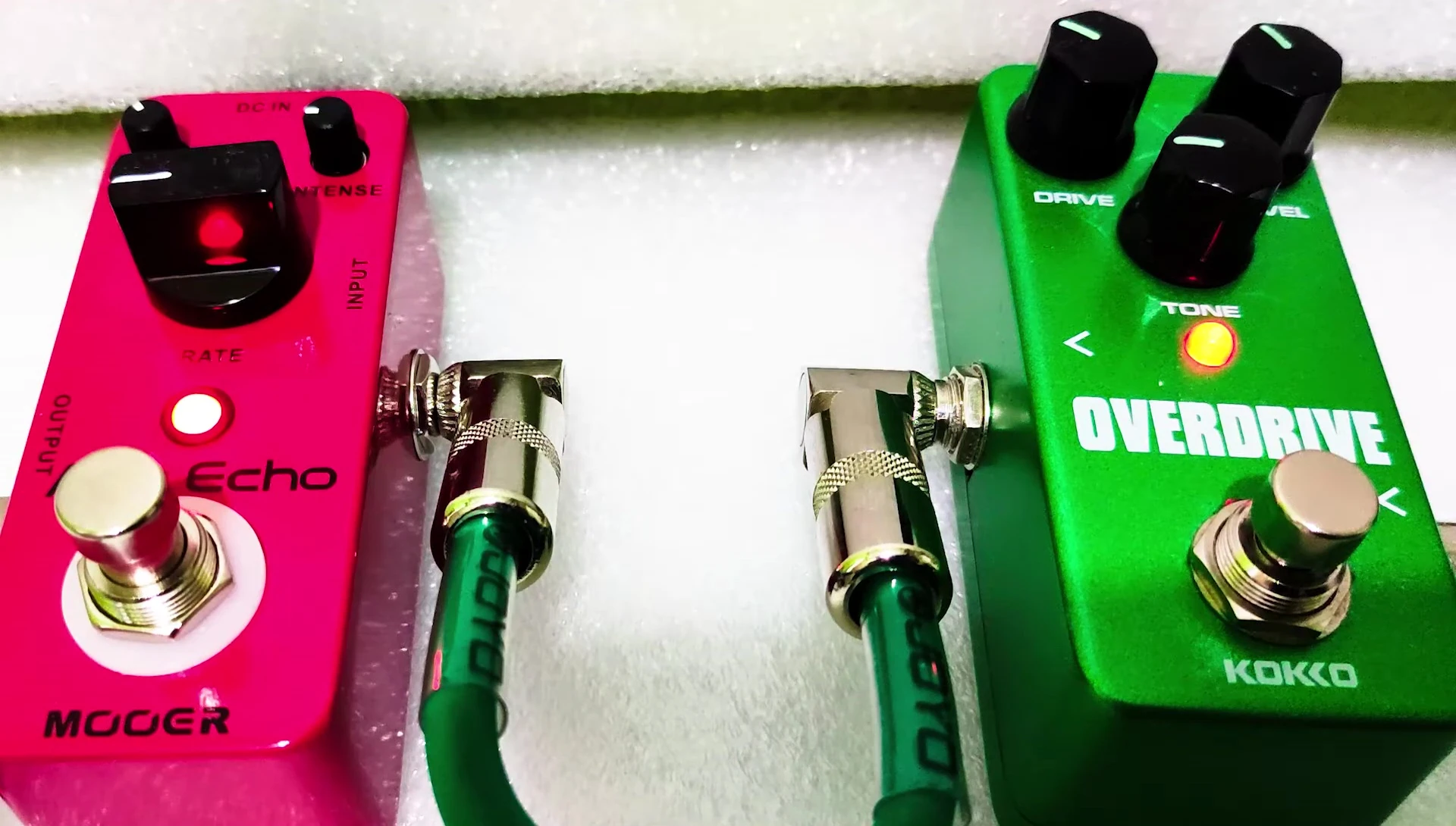 The Mooer Ana Echo pedal removed from the packaging