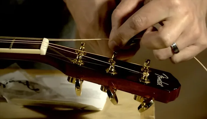 Repeat step 9 for the A string.