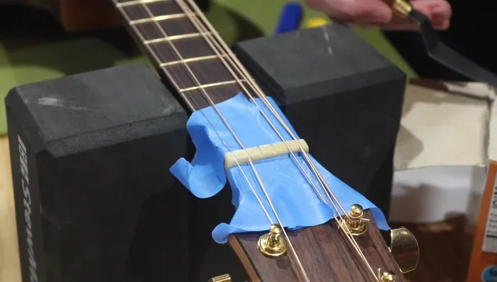 Apply super glue accelerator.