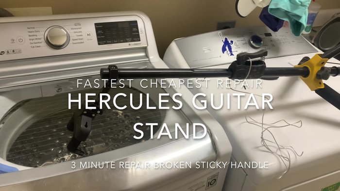 Clean the sticky residue from the plastic handle with rubbing alcohol.