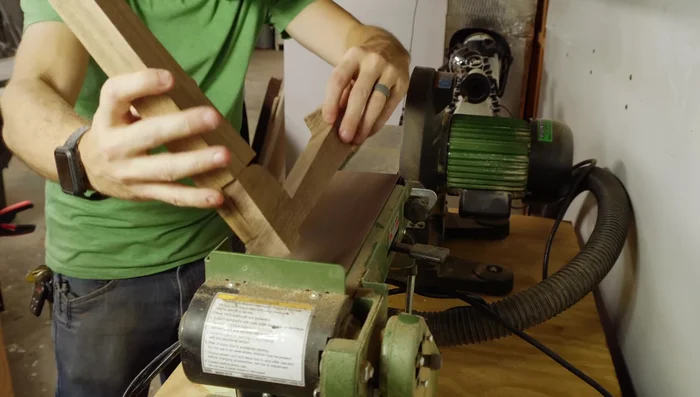 Flatten the base using a belt sander to provide a stable base.
