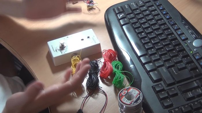 Install hardware: Mount potentiometers, input/output jacks, and switch inside the enclosure.