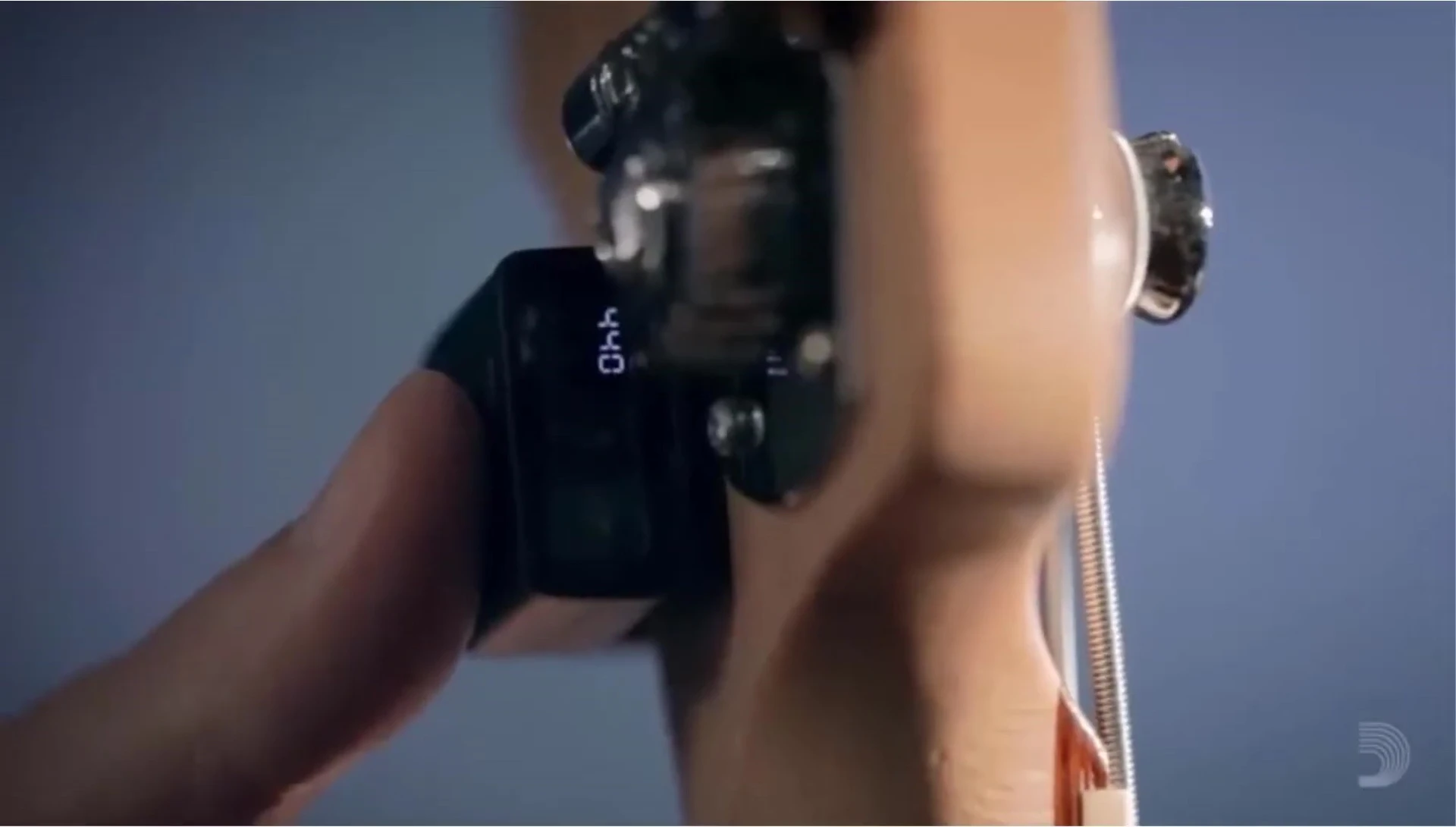 D'Addario tuner on guitar headstock
