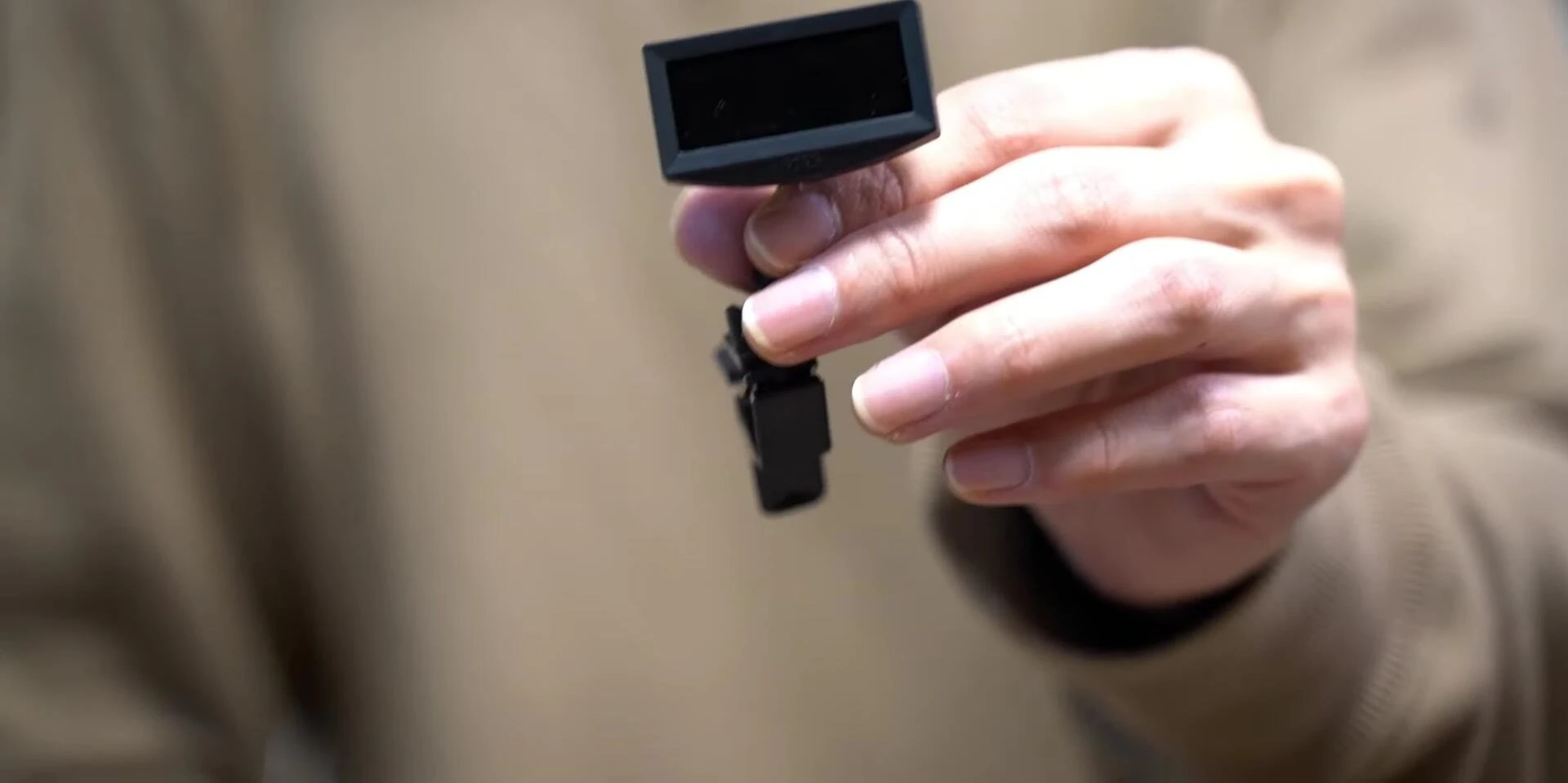 The Korg Pitchkuro clip-on tuner.