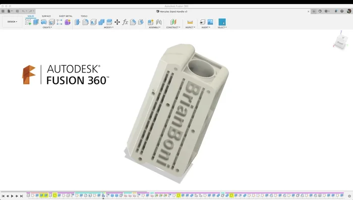Locate or create a 3D model of a replacement handle optimized for strength and ease of printing (minimal overhangs, support material). The presenter's design includes internal strengthening features and considers the slicer software's infill patterns for optimal strength.