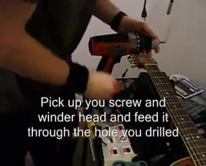 Tighten the nut using pliers, ensuring it's secure.