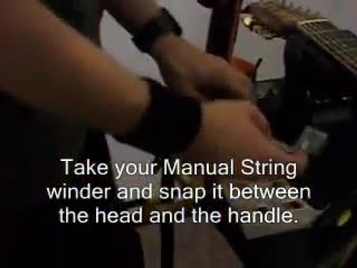 Remove the internal mechanism from the tuner casing. The screw will be on the handle.