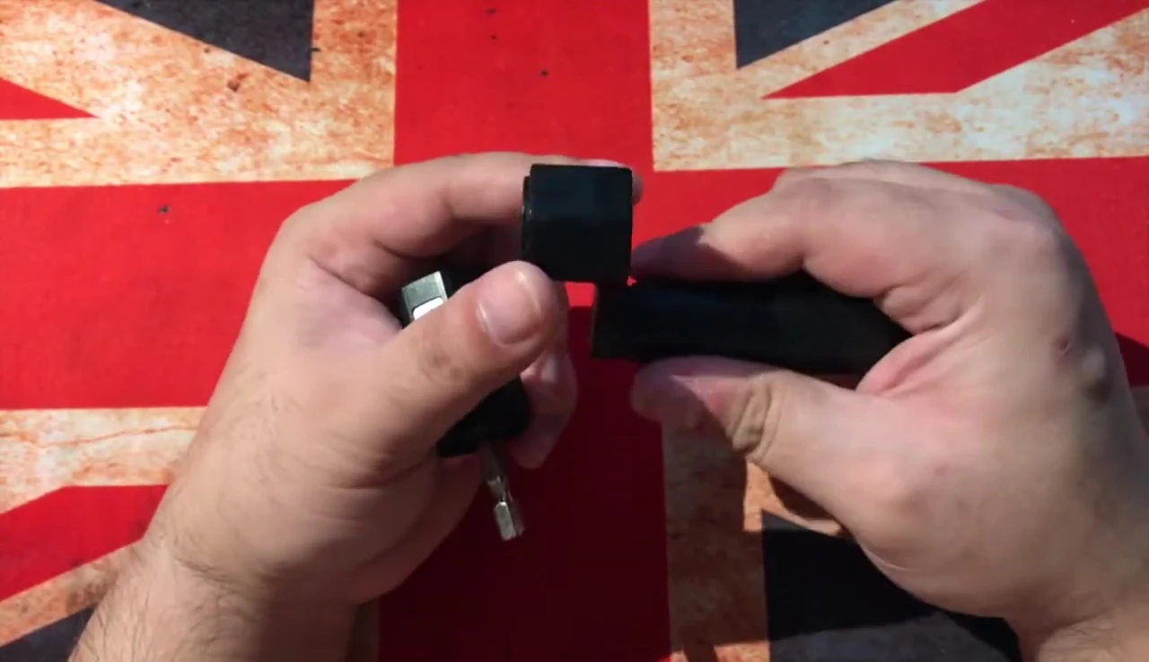 A close-up showing the build quality of the plastic.