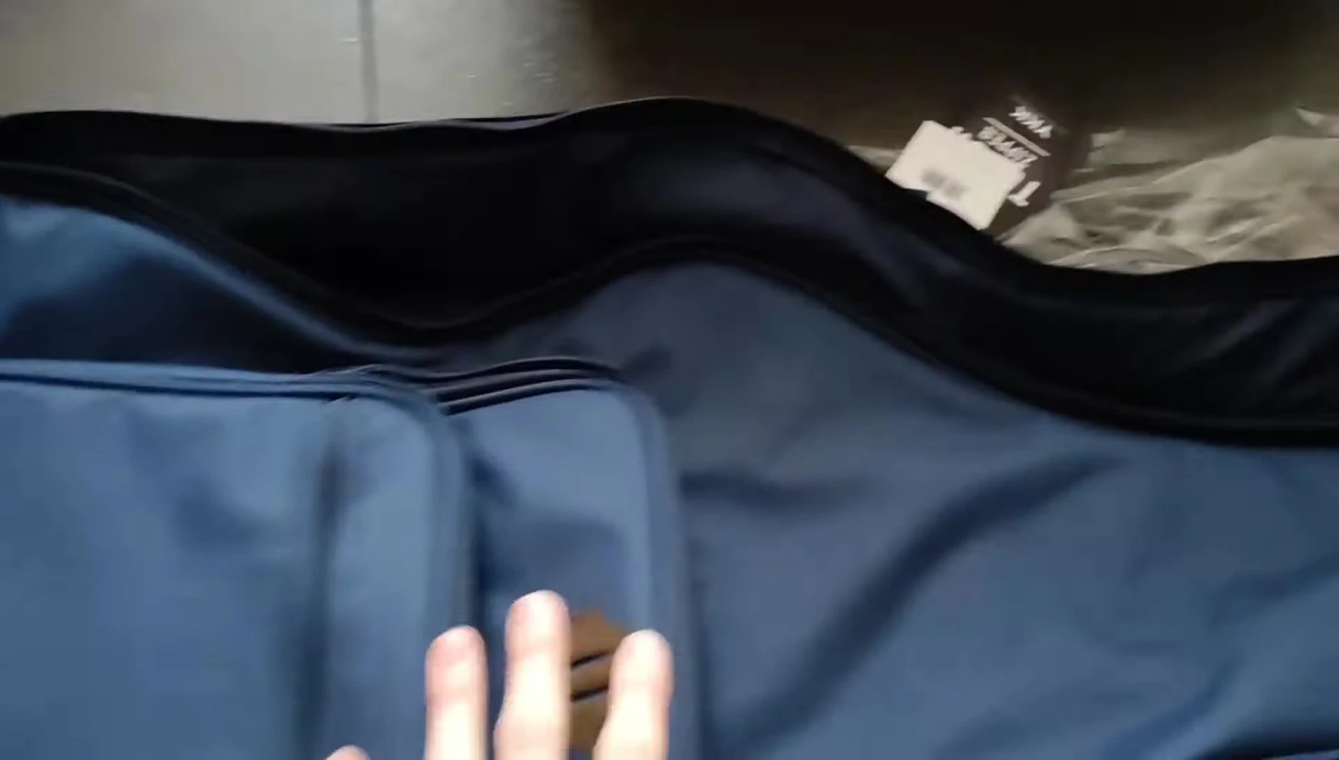 Front of the bag showing padding
