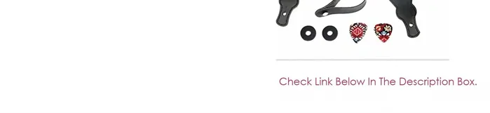 Number 1: Embroidered Red Vintage Woven Guitar Strap. Highlights the complete set including strap locks, neck strap button, and guitar picks. Emphasizes the fully adjustable length (37-64 inches), high-quality materials, unique vintage design, and lifetime warranty.