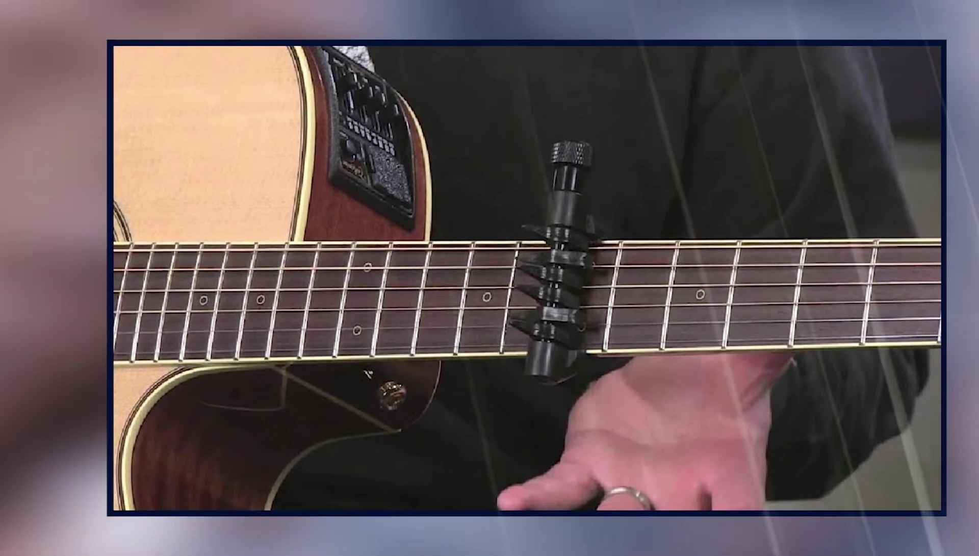 Spider Capo on a guitar