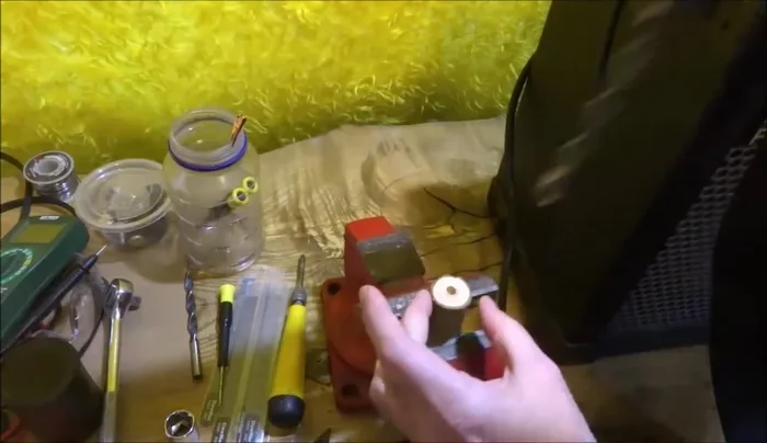 Optionally, create a drill bit attachment: Drill a hole in the center of the socket and insert a mini pencil for stability.