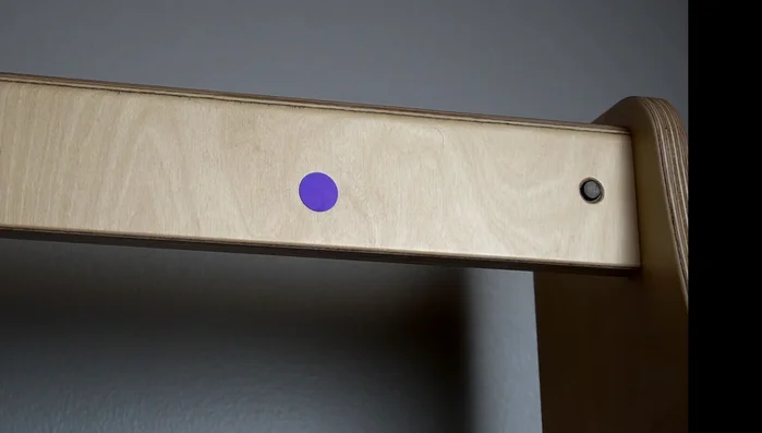 Remove the blue stickers indicating the front of the rack.