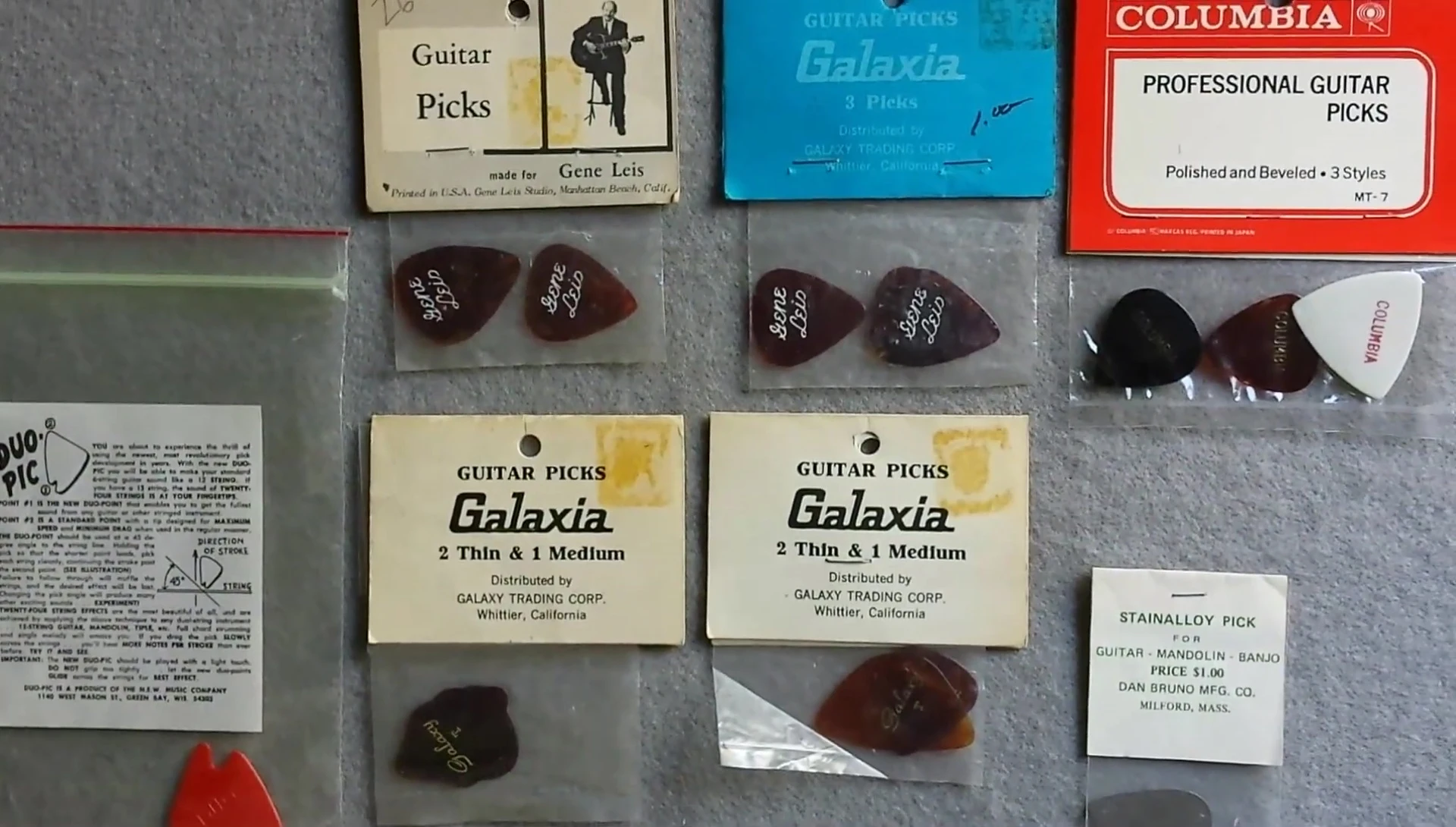 A package of Duo picks from the 1960s